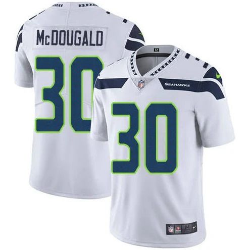 Men Seattle Seahawks #30 Bradley McDougald Nike White Vapor Limited NFL Jersey